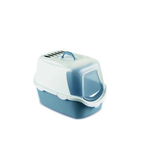 Stefanplast туалет-Домик Cathy Easy Clean с угольным фильтром, синий, 56х40х40 см (1,6 кг)