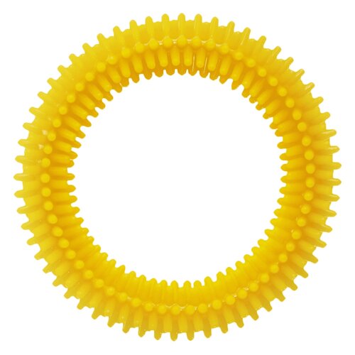 Tappi игрушка для собак Кольцо с шипами, желтый (121мм)