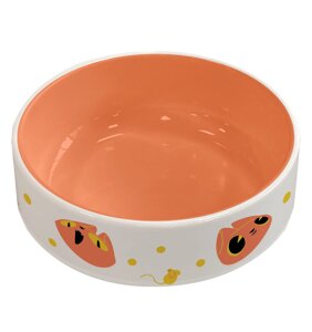 Tappi миски керамическая миска для кошек, оранжевая (350 мл)