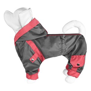 Tappi одежда комбинезон "Свитч" для собак, серый/коралловый (на девочку) (134 г)