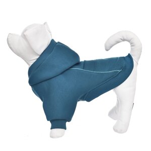 Tappi одежда толстовка "Флип" для собак и кошек, морская волна (L)