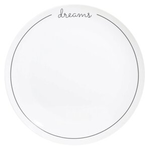 Тарелка обеденная, 27 см, фарфор N, белая, Dreams, Scroll white