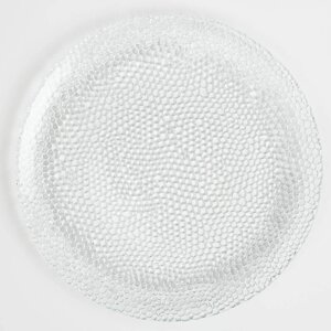 Тарелка обеденная, 28 см, стекло, перламутр, Капли, Grain polar