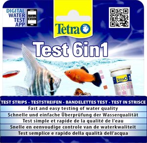 Tetra (оборудование) тест для воды 6 в 1, экспресс-полоски (25 г)