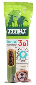 TiTBiT дентал 3в1 с мятой для собак мелких и средних пород 110 гр (110 гр)