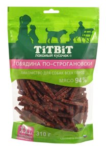 TiTBiT выгодная упаковка XXL Говядина по-строгановски для собак всех пород (310 г)