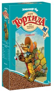 ТОРТИЛА тОРТИЛА-М Гранулы, корм для водяных черепах, коробка (90 г)