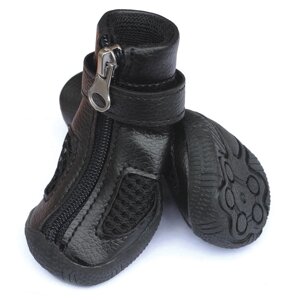 Triol (одежда) ботинки для собак, черные с молнией (S)