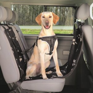 Trixie автомобильная подстилка для собаки, с боковыми стенками, чёрная с бежевым (1,75 кг)