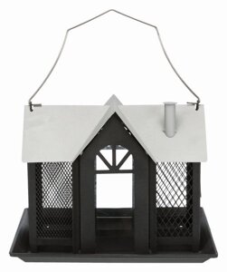 Trixie кормушка уличная Villa, металл, 2 л/26 x 19 x 19 см, чёрный (1,14 кг)