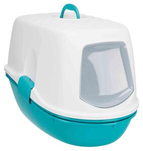 Trixie кошачий туалет-домик Berto Top, бирюзовый/белый (2,83 кг)