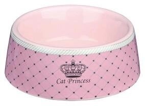 Trixie миска для кошек Princess, 0.18 л,12 см, керамика, розовый (310 г)