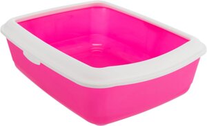 Trixie туалет Classic с бортиком, розовый/белый (580 г)