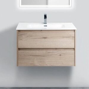 Тумба с раковиной BelBagno Kraft 80 rovere galifax bianco