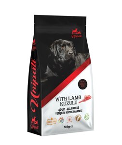 Unipati сухой корм для взрослых собак всех пород с ягненком (18 кг)