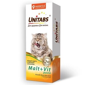 Unitabs витаминная паста с таурином для вывода шерсти, 120мл (150 г)