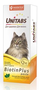 Unitabs витамины BiotinPlus с Q10 паста для кошек, 120мл (140 г)