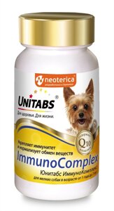 Unitabs витамины ImmunoComplex с Q10 для мелких собак, 100таб (90 г)