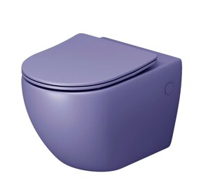 Унитаз подвесной Grossman Color GR-4411LIMS безободковый, фиолетовый матовый