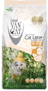 Van Cat комкующийся наполнитель "100% натуральный", без пыли (15 кг)