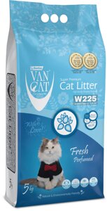 Van Cat комкующийся наполнитель без пыли с ароматом весенней свежести, пакет (10 кг)