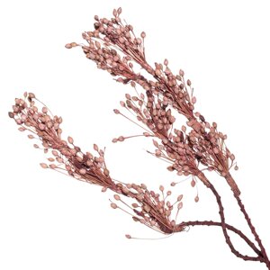 Ветка декоративная, 60 см, сухоцветы, Розовые плоды, Dried flower
