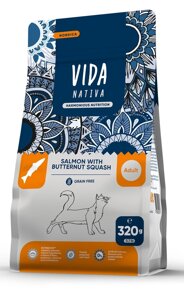VIDA Nativa корм для взрослых кошек с лососем и тыквой (7 кг)