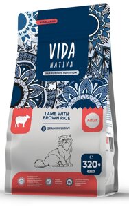 VIDA Nativa корм для взрослых кошек с ягненком и бурым рисом (320 г)