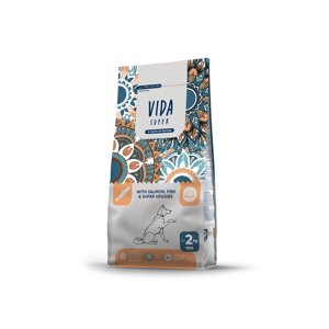 VIDA Super корм для взрослых собак средних и крупных пород с лососем, рыбой и овощами (2 кг)