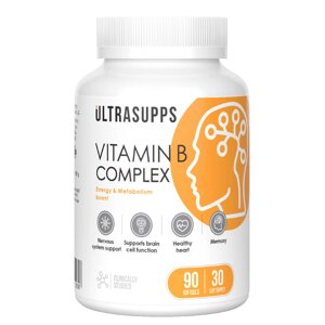 Витамины группы В, 90 капсул, Ultrasupps