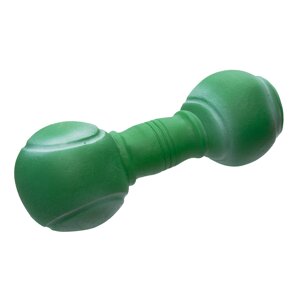 Yami-Yami игрушки игрушка для собак "Гантель с бейсбольными мячами", зеленая (19 см)