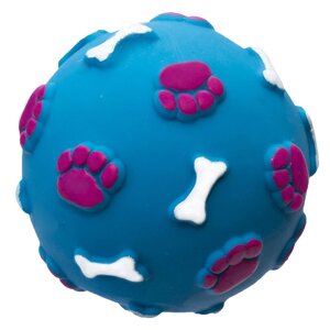 Yami-Yami игрушки игрушка для собак, "Мяч с лапками", голубой (70 г)