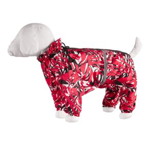 Yami-Yami одежда дождевик для собак малых пород, с рисунком "пальмы"на девочку) (L)