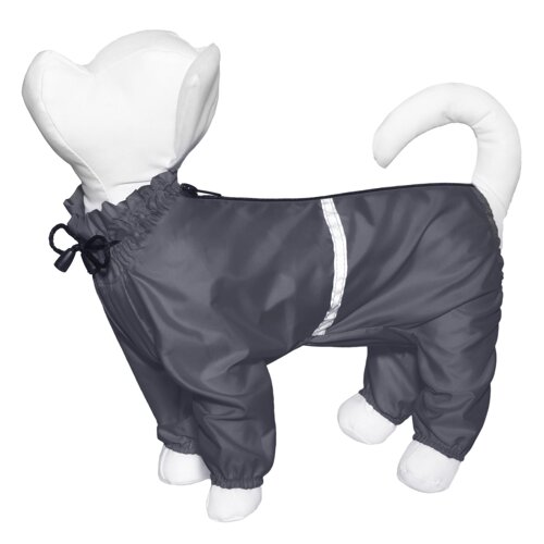 Yami-Yami одежда дождевик для собак малых пород (серый)4)