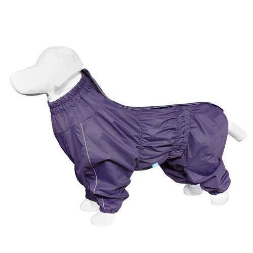 Yami-Yami одежда дождевик для собак, серо-фиолетовый, на гладкой подкладке, Лабрадор (62-64 см)