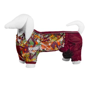 Yami-Yami одежда дождевик для собаки с рисунком «Абстракция», для породы такса (2)