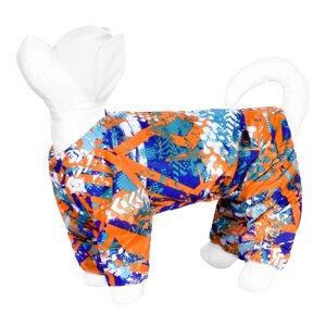 Yami-Yami одежда дождевик для собаки с рисунком «Абстракция», оранжевый (80 г)