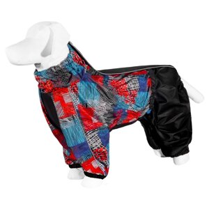 Yami-Yami одежда дождевик для собаки с рисунком «Квадраты», красный, для породы лабрадор (1)