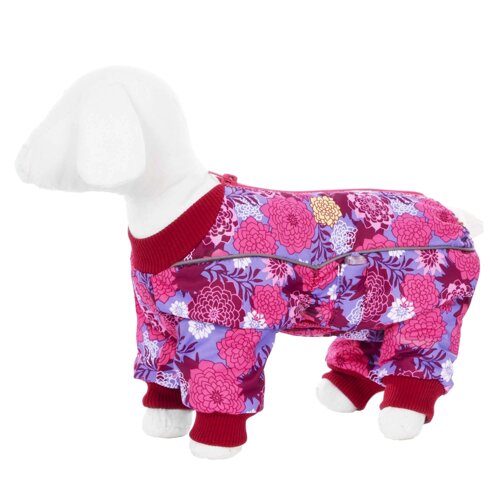 Yami-Yami одежда комбинезон для собак малых пород, на флисе с рисунком "цветы"100 г)