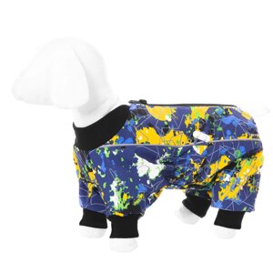 Yami-Yami одежда комбинезон для собак малых пород, на флисе с рисунком "краски"XL)