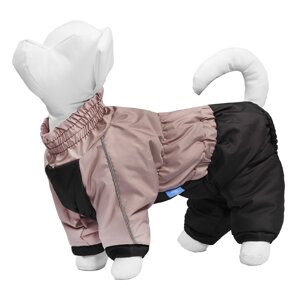 Yami-Yami одежда комбинезон для собак, на флисовой подкладке, коричнево-розовый (M)