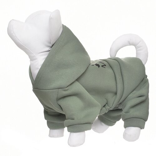 Yami-Yami одежда костюм для собаки с капюшоном, зелёный (S)