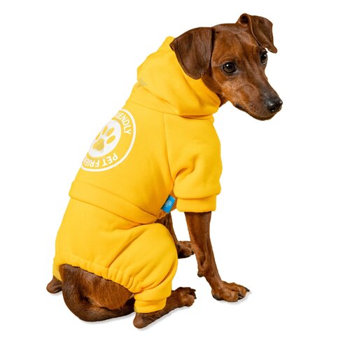 Yami-Yami одежда костюм для собаки с капюшоном, жёлтый (M)