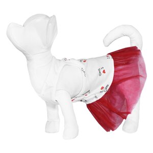 Yami-Yami одежда платье для собаки с красной юбкой из фатина (M)