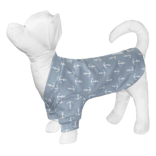 Yami-Yami одежда толстовка для собак с принтом "якорь", голубая (L)