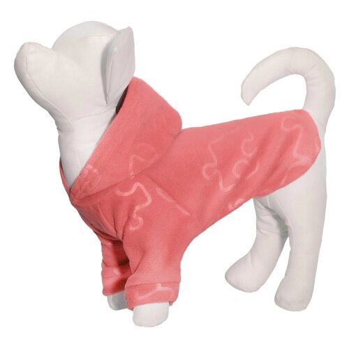 Yami-Yami одежда толстовка для собаки из флиса с принтом "Пазлы", розовая (L)