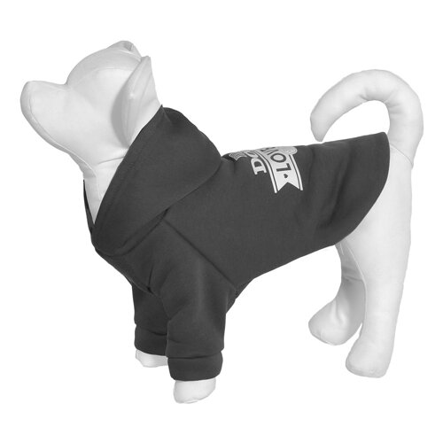 Yami-Yami одежда толстовка с капюшоном для собаки, серая (M)