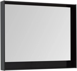 Зеркало Aquanet Милан 100 LED черный глянец, с сенсорным выключателем