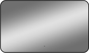 Зеркало DIWO Кострома 120х70 с подсветкой, инфракрасный выключатель, черное (ЗЛП1751)