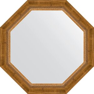 Зеркало Evoform Octagon BY 3674 63х63 см, состаренная бронза с плетением